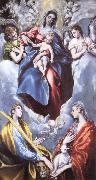 El Greco Madonna and child, and  Sta Martina and Sta Agnes oil painting